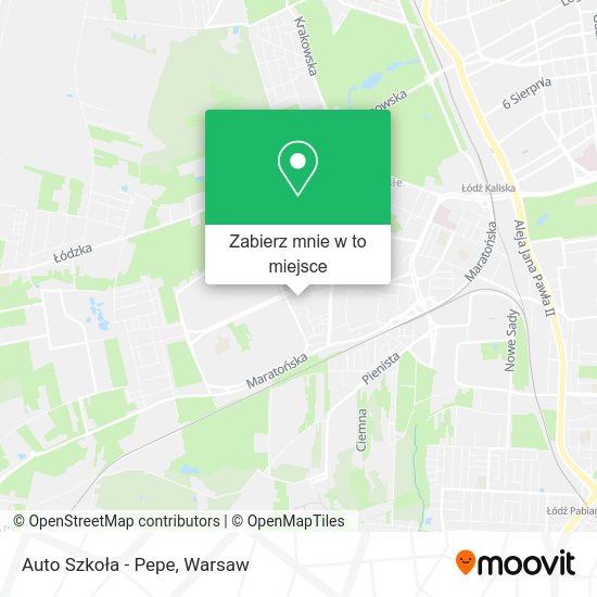 Mapa Auto Szkoła - Pepe