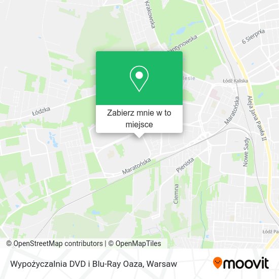 Mapa Wypożyczalnia DVD i Blu-Ray Oaza