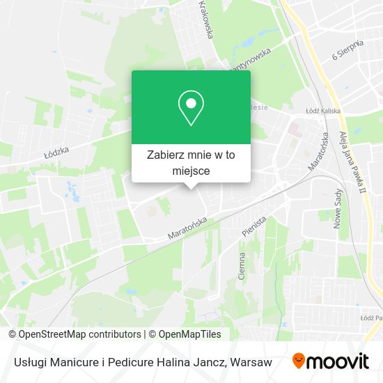 Mapa Usługi Manicure i Pedicure Halina Jancz