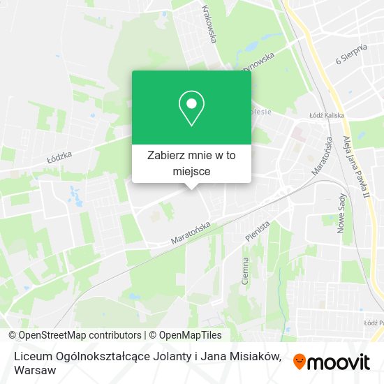 Mapa Liceum Ogólnokształcące Jolanty i Jana Misiaków