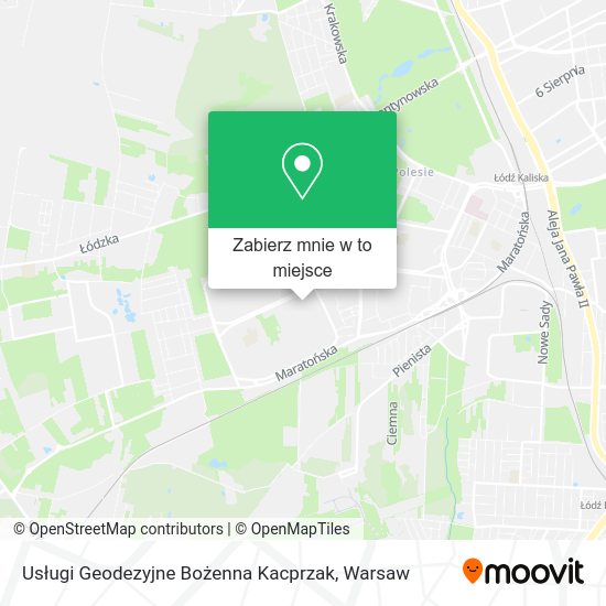 Mapa Usługi Geodezyjne Bożenna Kacprzak