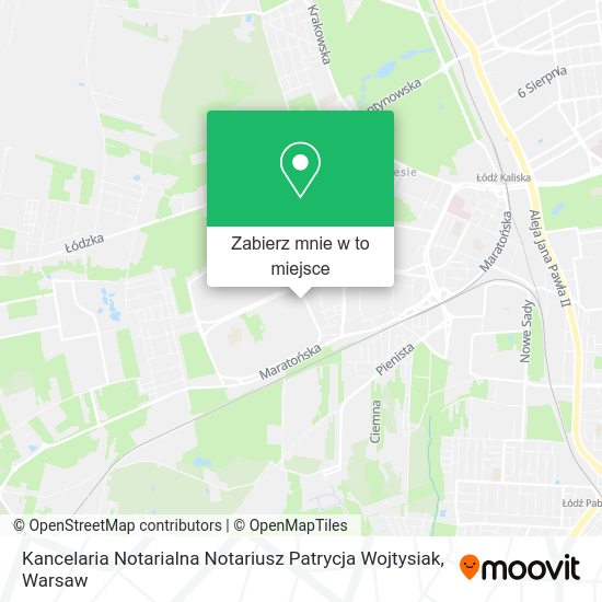 Mapa Kancelaria Notarialna Notariusz Patrycja Wojtysiak