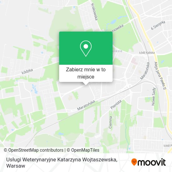 Mapa Usługi Weterynaryjne Katarzyna Wojtaszewska