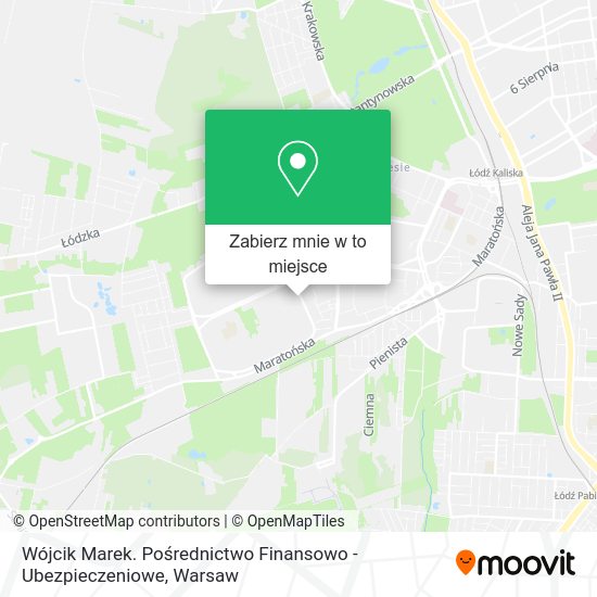 Mapa Wójcik Marek. Pośrednictwo Finansowo - Ubezpieczeniowe