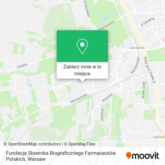 Mapa Fundacja Słownika Biograficznego Farmaceutów Polskich