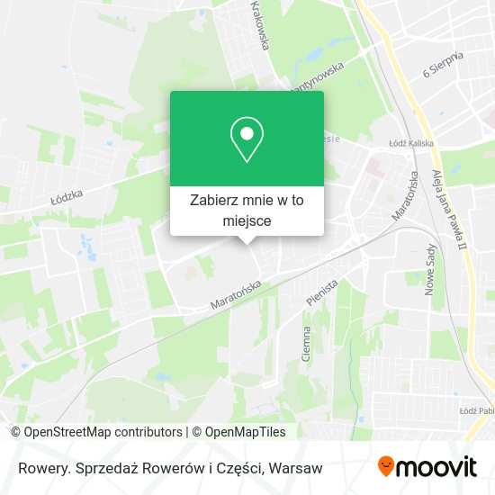 Mapa Rowery. Sprzedaż Rowerów i Części