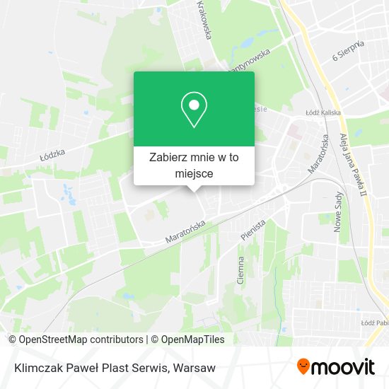 Mapa Klimczak Paweł Plast Serwis