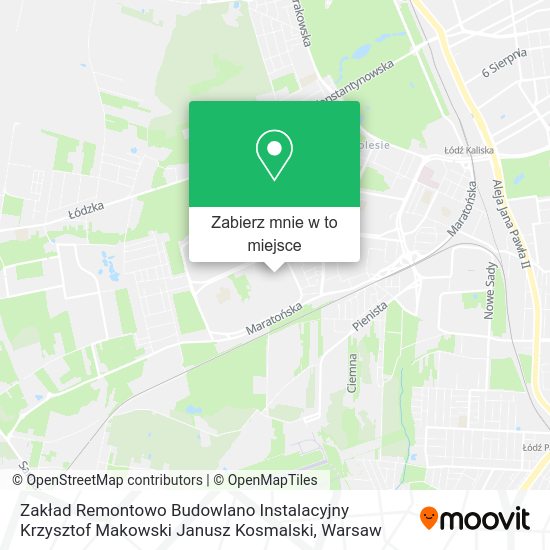 Mapa Zakład Remontowo Budowlano Instalacyjny Krzysztof Makowski Janusz Kosmalski