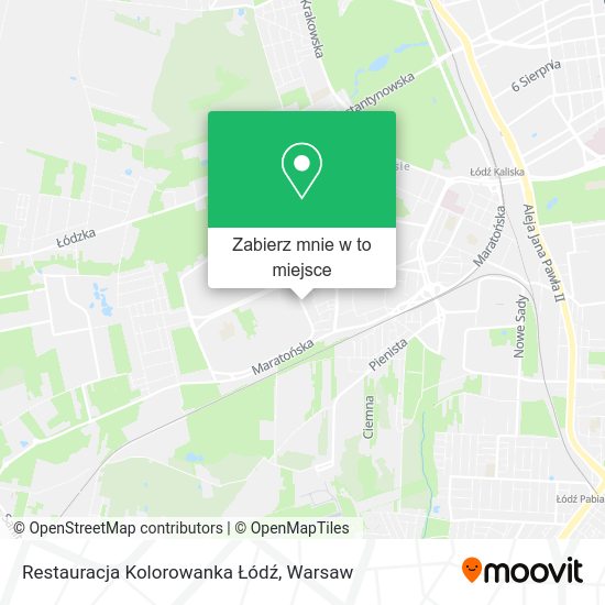 Mapa Restauracja Kolorowanka Łódź