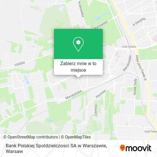 Mapa Bank Polskiej Spoldzielczosci SA w Warszawie