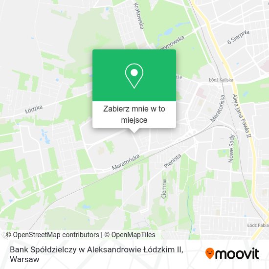 Mapa Bank Spółdzielczy w Aleksandrowie Łódzkim II