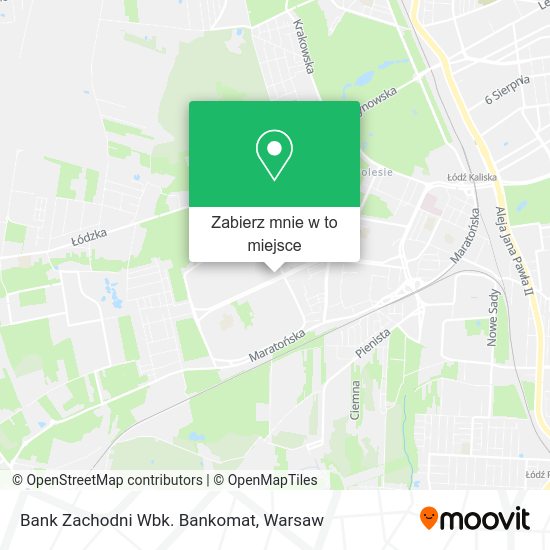 Mapa Bank Zachodni Wbk. Bankomat