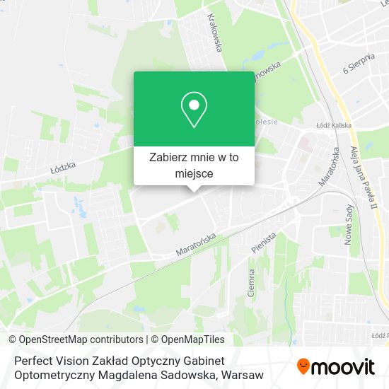 Mapa Perfect Vision Zakład Optyczny Gabinet Optometryczny Magdalena Sadowska