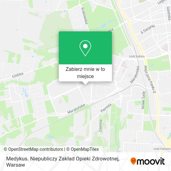 Mapa Medykus. Niepubliczy Zakład Opieki Zdrowotnej