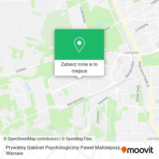 Mapa Prywatny Gabinet Psychologiczny Paweł Małolepszy