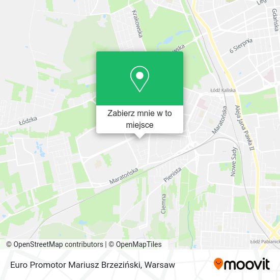 Mapa Euro Promotor Mariusz Brzeziński