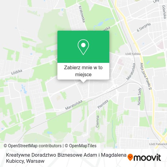 Mapa Kreatywne Doradztwo Biznesowe Adam i Magdalena Kubiccy