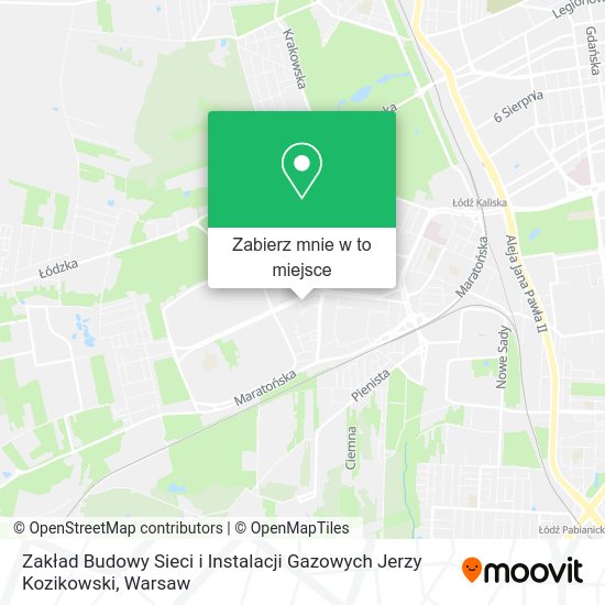 Mapa Zakład Budowy Sieci i Instalacji Gazowych Jerzy Kozikowski