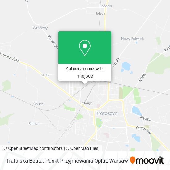 Mapa Trafalska Beata. Punkt Przyjmowania Opłat