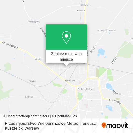 Mapa Przedsiębiorstwo Wielobranżowe Metpol Ireneusz Kusztelak