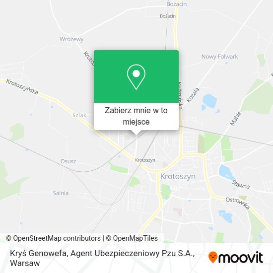 Mapa Kryś Genowefa, Agent Ubezpieczeniowy Pzu S.A.