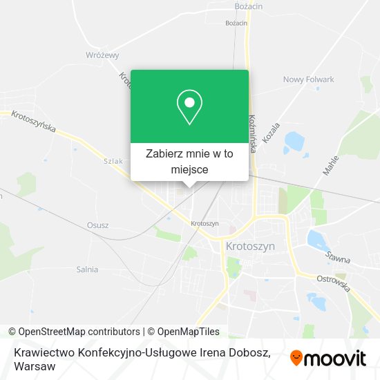 Mapa Krawiectwo Konfekcyjno-Usługowe Irena Dobosz