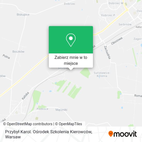 Mapa Przybył Karol. Ośrodek Szkolenia Kierowców