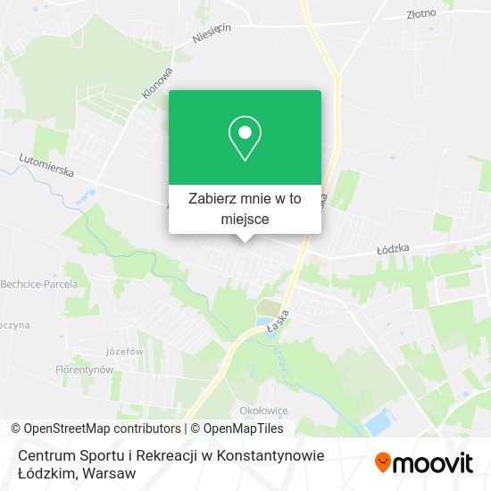 Mapa Centrum Sportu i Rekreacji w Konstantynowie Łódzkim