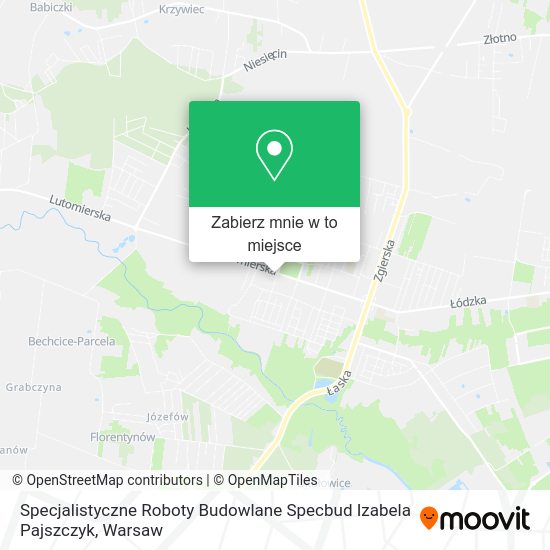 Mapa Specjalistyczne Roboty Budowlane Specbud Izabela Pajszczyk