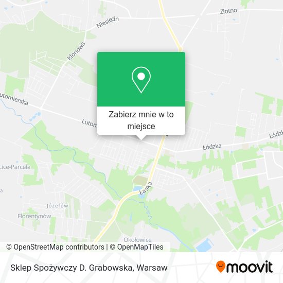 Mapa Sklep Spożywczy D. Grabowska