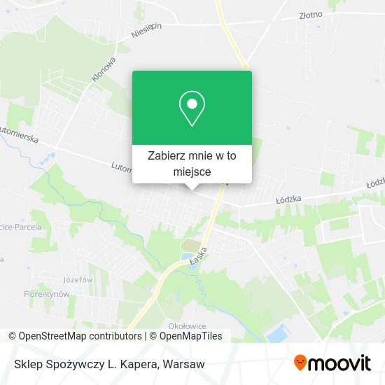 Mapa Sklep Spożywczy L. Kapera