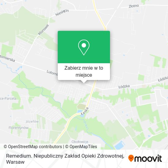 Mapa Remedium. Niepubliczny Zakład Opieki Zdrowotnej