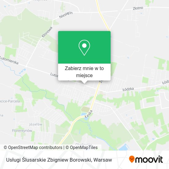 Mapa Usługi Ślusarskie Zbigniew Borowski