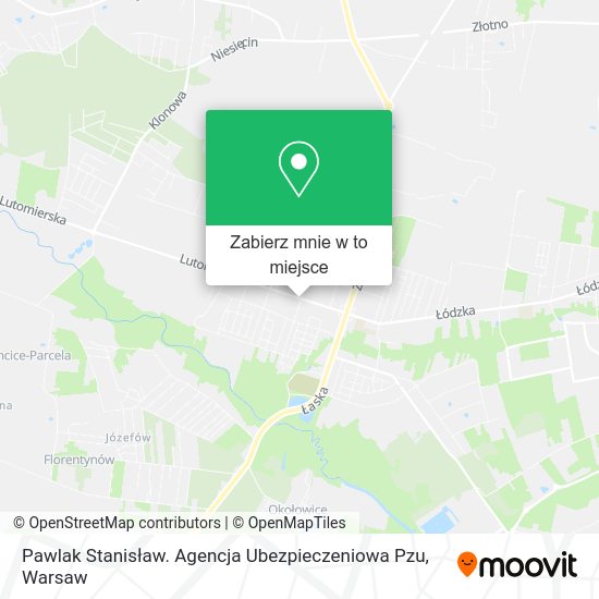 Mapa Pawlak Stanisław. Agencja Ubezpieczeniowa Pzu