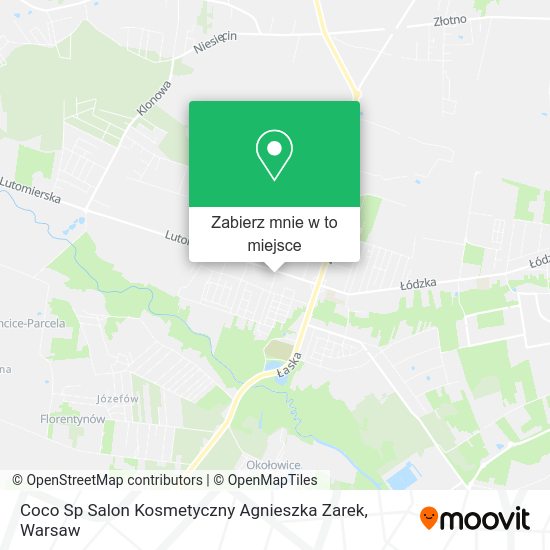 Mapa Coco Sp Salon Kosmetyczny Agnieszka Zarek