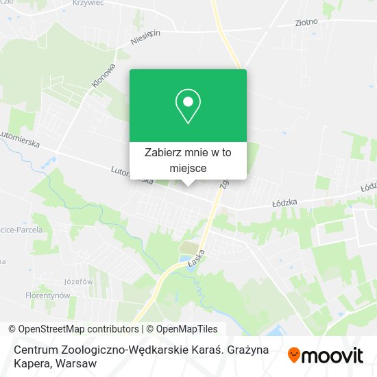 Mapa Centrum Zoologiczno-Wędkarskie Karaś. Grażyna Kapera