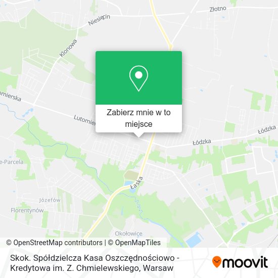 Mapa Skok. Spółdzielcza Kasa Oszczędnościowo - Kredytowa im. Z. Chmielewskiego