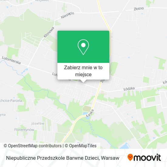 Mapa Niepubliczne Przedszkole Barwne Dzieci