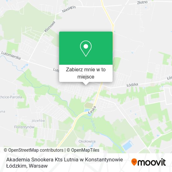 Mapa Akademia Snookera Kts Lutnia w Konstantynowie Łódzkim