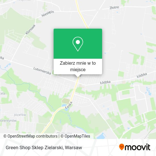 Mapa Green Shop Sklep Zielarski