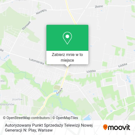 Mapa Autoryzowany Punkt Sprzedaży Telewizji Nowej Generacji N: Play