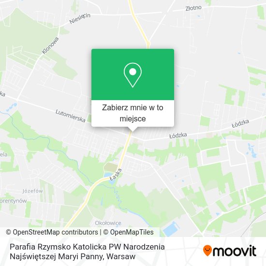 Mapa Parafia Rzymsko Katolicka PW Narodzenia Najświętszej Maryi Panny