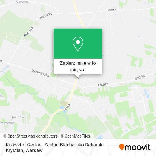 Mapa Krzysztof Gertner Zakład Blacharsko Dekarski Krystian