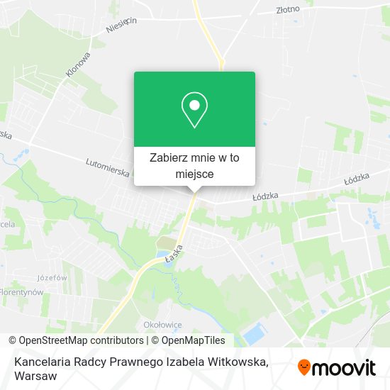 Mapa Kancelaria Radcy Prawnego Izabela Witkowska