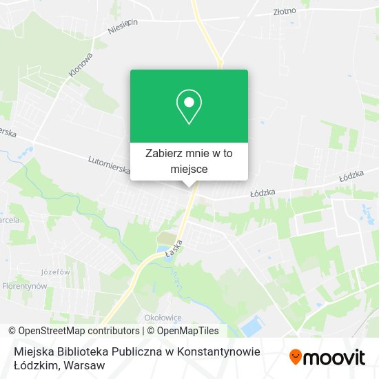 Mapa Miejska Biblioteka Publiczna w Konstantynowie Łódzkim