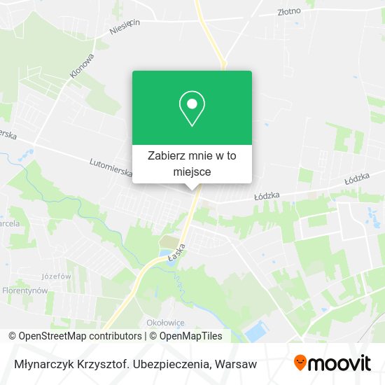 Mapa Młynarczyk Krzysztof. Ubezpieczenia