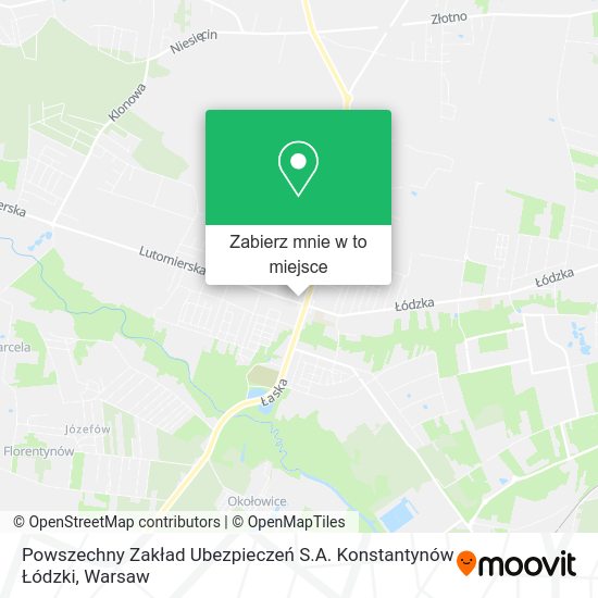 Mapa Powszechny Zakład Ubezpieczeń S.A. Konstantynów Łódzki