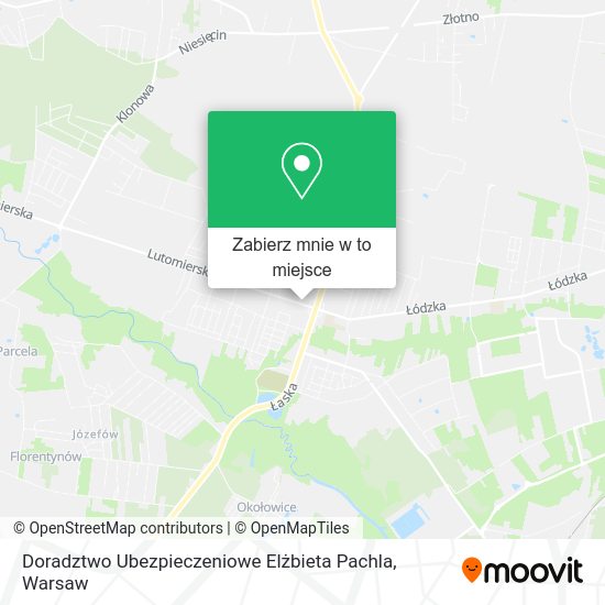 Mapa Doradztwo Ubezpieczeniowe Elżbieta Pachla