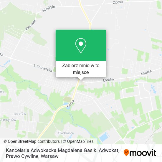 Mapa Kancelaria Adwokacka Magdalena Gasik. Adwokat, Prawo Cywilne