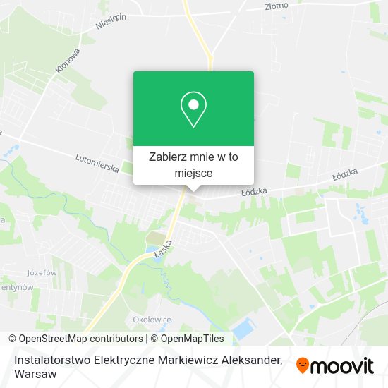 Mapa Instalatorstwo Elektryczne Markiewicz Aleksander